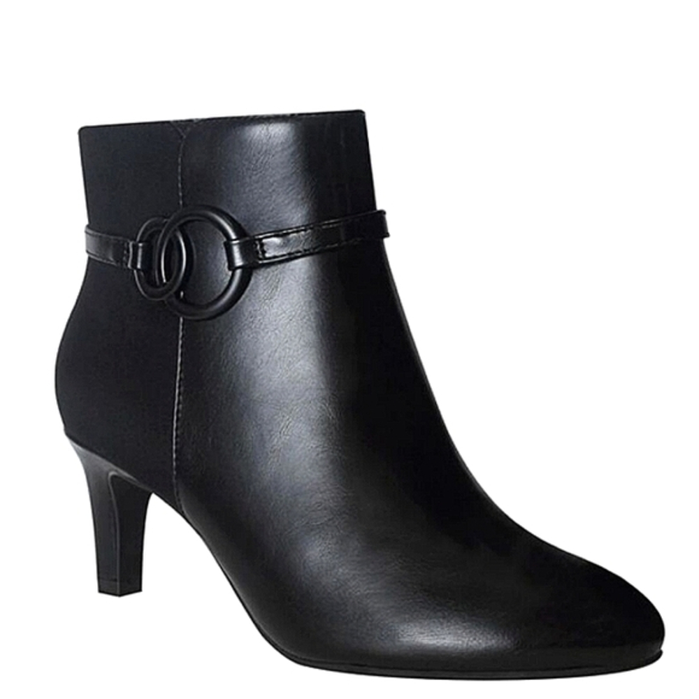 New w/o Box Impo Najila Vegan Leather/Suede Side-Zip Ankle Dress Booties Size 10